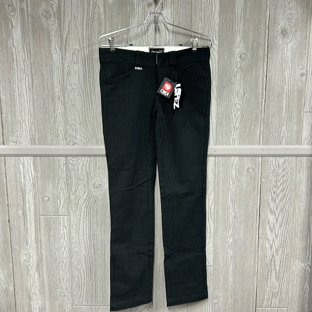Black Pinstripe C1rca (Circa) Lopez Pants New With Tags, Juniors 3, Y2K